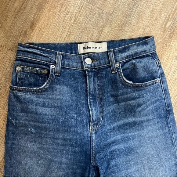 Reformation Hepburn High Skinny Jean Wash Rainier Size 25 - Picture 2 of 13